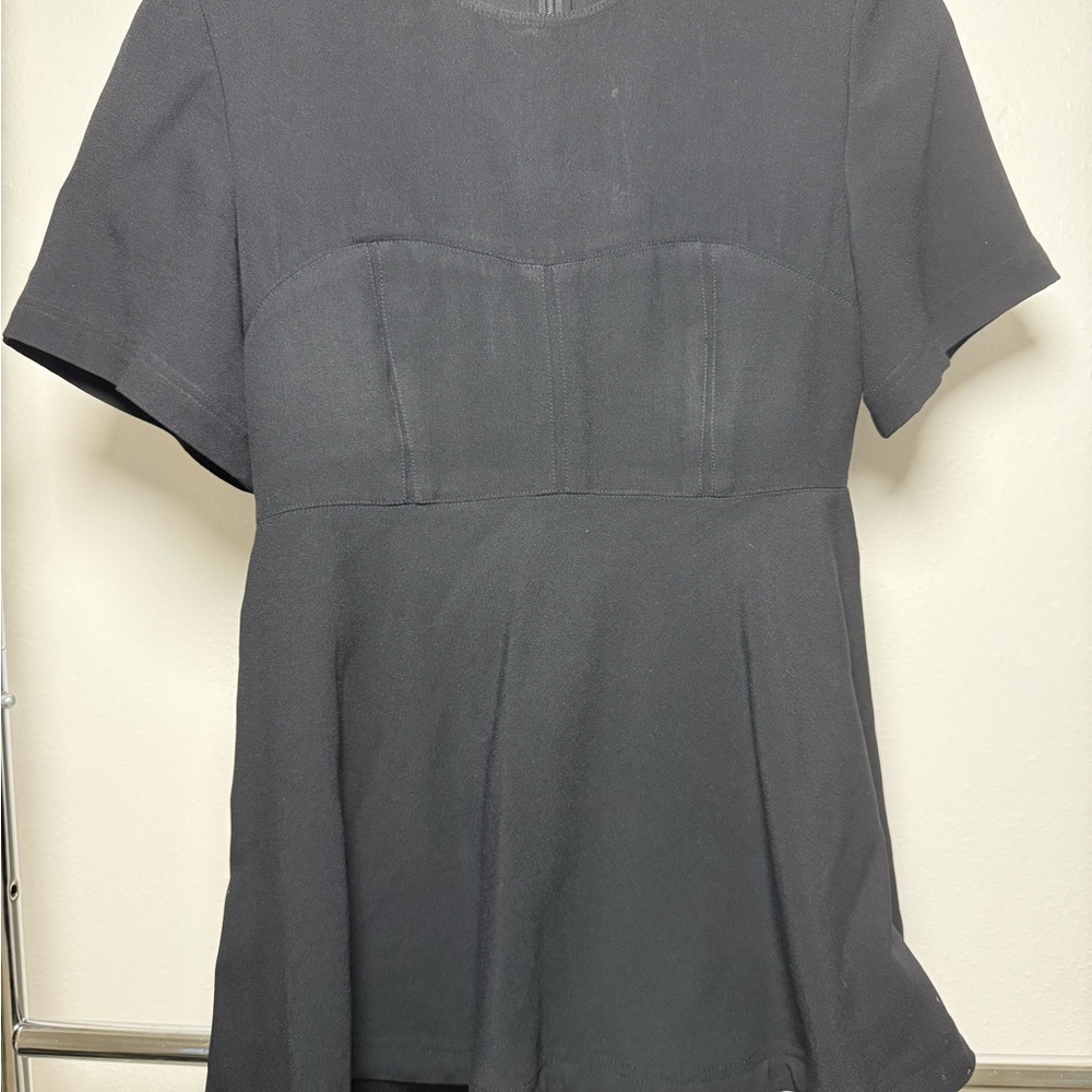Proenza Schouler Black Short Sleeve Blouse